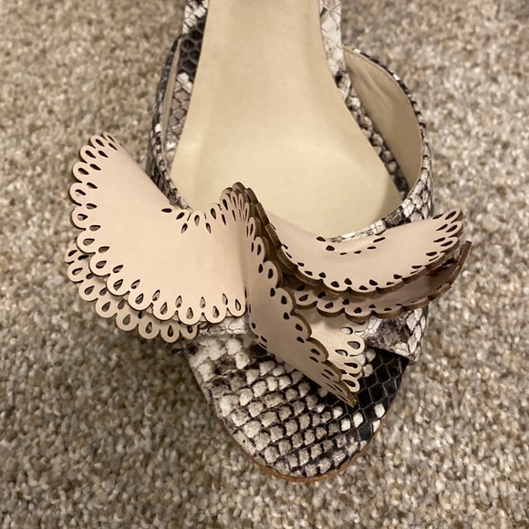 NIB Sophia Webster soleil sandal in nude and snake. Size 39.5 - Picture 15 of 16